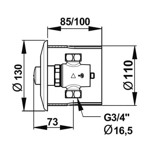 Кран порционный Presto P 50 B 38222 для душа