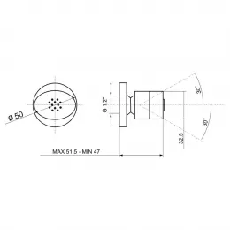 Душевая форсунка PAINI 86CR721, хром (CR)