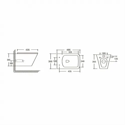 Унитаз подвесной URBATEC GRAZIA, безободковый с сиденьем микролифт