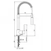 Смеситель для кухни PAINI Cox гибкий излив, хром (CR)