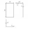 Душевая перегородка 110x195 рисунок рамка
