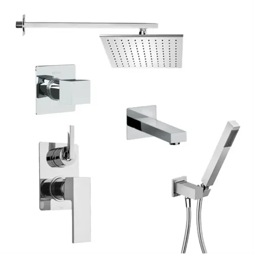 Комплект на 3 потребителя Grazia PAINI, для ванны/душа, хром