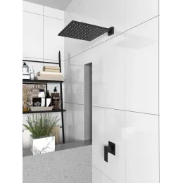 Верхний душ PAINI 250 мм, квадратный, черный брашированный PVD (PZ)