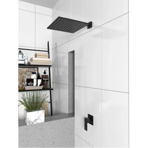 Верхний душ PAINI 250 мм, квадратный, черный брашированный PVD (PZ)