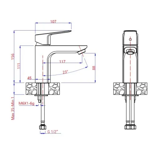 Комплект смесителей PAINI Viva Style 3в1, для раковины и ванны с лейкой