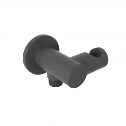 Вывод для воды PAINI круглый, брашированный чёрный PVD