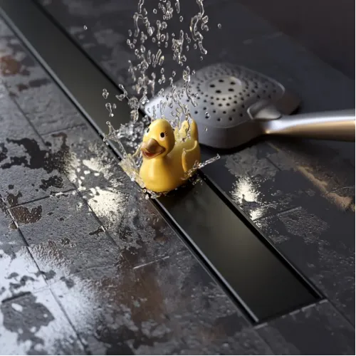 Душевой лоток PAINI Klasik 750 мм D40, черный матовый