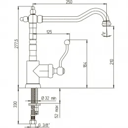 Смеситель для кухни PAINI Duomo, хром (CR)