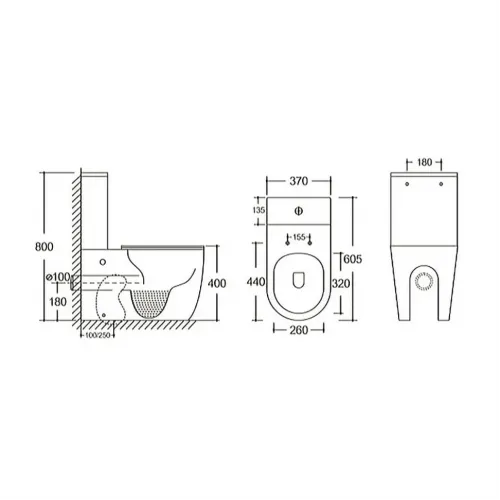 Унитаз-компакт URBATEC COX BTW, безободковый, с сиденьем микролифт, выпуск универсальный