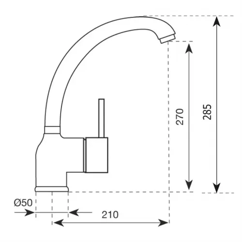 Смеситель для кухни PAINI Cox, хром (CR)