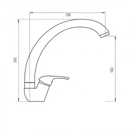 Смеситель для кухни PAINI Creta, хром (CR)