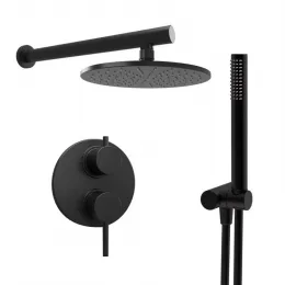Комплект на 2 потребителя Cox PAINI, для душа, черный брашированный PVD