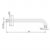 Кронштейн для верхнего душа PAINI 400 мм. круглый