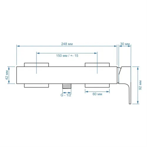 Смеситель для душа PAINI Grazia без аксессуаров, хром (CR)
