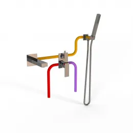 Комплект на 2 потребителя Grazia PAINI, для ванны с ручным душем, хром