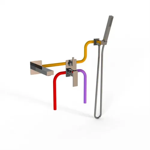 Комплект на 2 потребителя Grazia PAINI, для ванны с ручным душем, хром