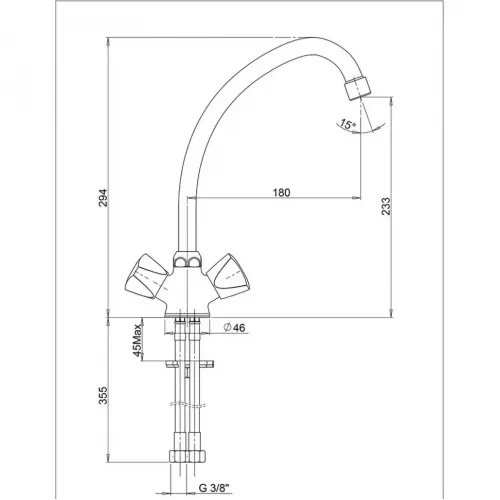Смеситель для кухни PAINI Classica, хром (CR)