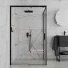 Душевое ограждение 120х80 см PAINI Dax, прямоугольное, раздвижное, универсальное, черный (YO)
