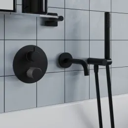 Смеситель для ванны PAINI Cox Grip встраиваемый, черный брашированный PVD (PZ)