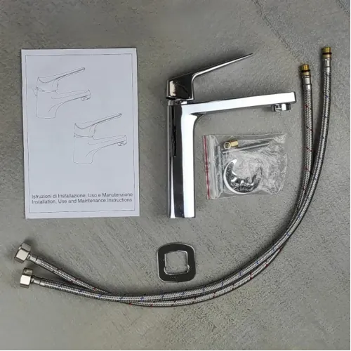 Смеситель для раковины PAINI Bari без донного клапана, хром (CR)