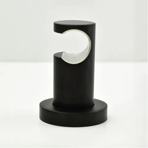 Держатель для лейки, PAINI фиксированный, круглый, брашированный чёрный PVD