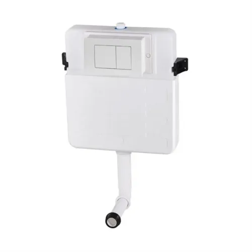 Встраиваемый бачок URBATEC для приставного унитаза, с клавишей квадрат, белый