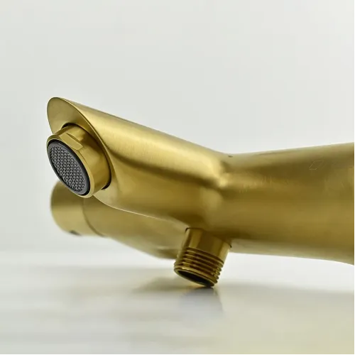 Смеситель для ванны и душа PAINI Cox термостат, брашированное золото PVD (PJ)