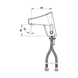Смеситель порционный Presto Touch 56602 для раковины