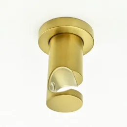 Держатель для лейки PAINI фиксированный, круглый, брашированное золото PVD