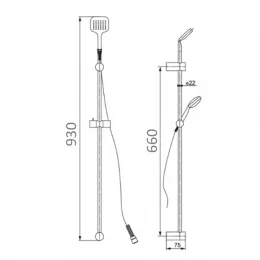 Душевой гарнитур PAINI Pescara, хром (CR)