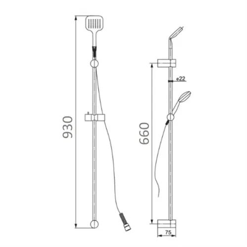 Душевой гарнитур PAINI Pescara, хром (CR)