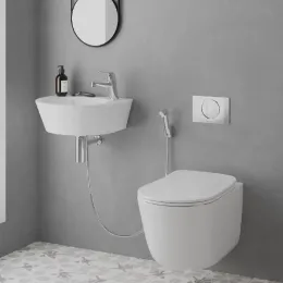 Смеситель для раковины PAINI Bios с гигиеническим душем, хром (CR)