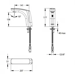 Кран бесконтактный Presto Nova 55389