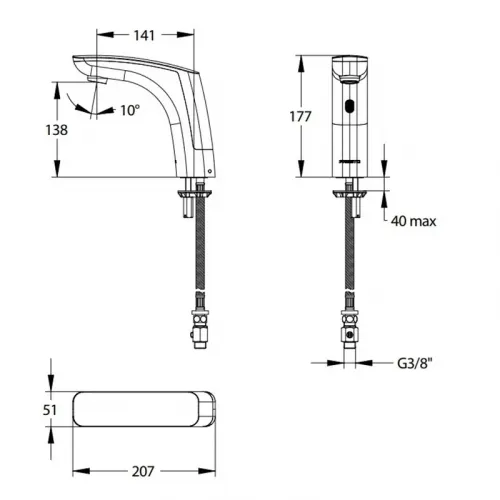 Кран бесконтактный Presto Nova 55389
