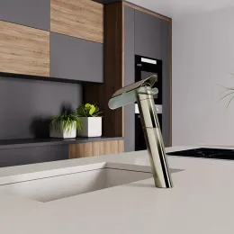 Смеситель для кухни PAINI Morgana, никель, излив стекло, никель PVD (PW)