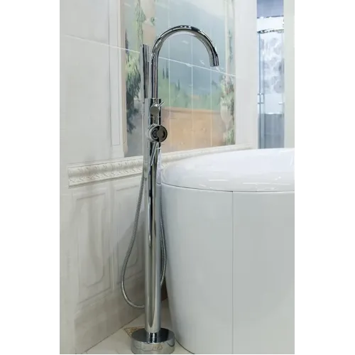 Смеситель напольный PAINI Cox для ванны поворотный излив, хром (CR)