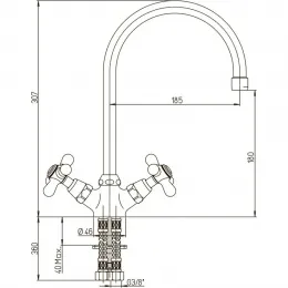 Смеситель для кухни PAINI Liberty, хром (CR)