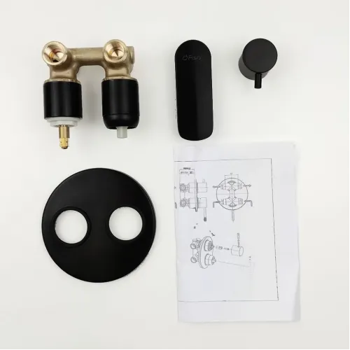 Смеситель для душа PAINI Nove встраиваемый c дивертором, черный (YO)