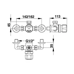 Смеситель порционный Presto Alpa S 35168 для душа