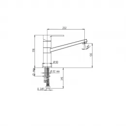 Смеситель для кухни PAINI Le Mans, хром (CR)