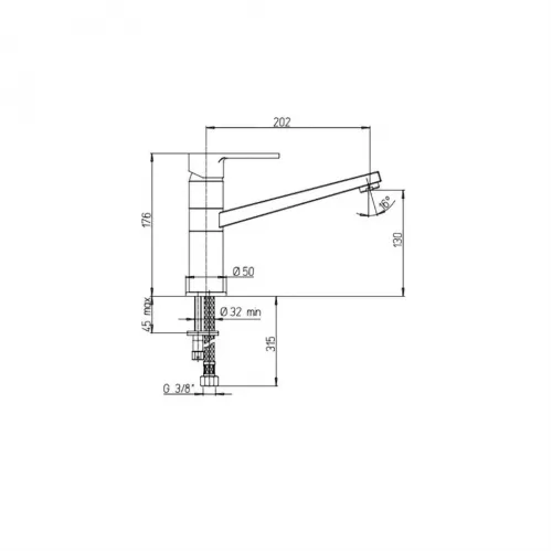 Смеситель для кухни PAINI Le Mans, хром (CR)