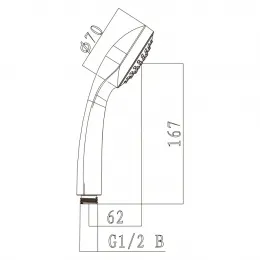 Душевая лейка ручная PAINI круглая, хром (CR)