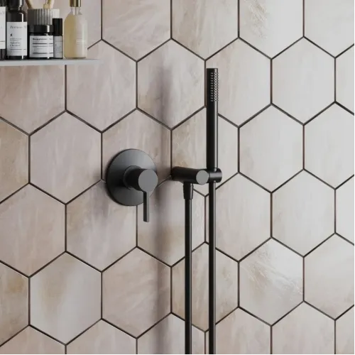 Смеситель для душа PAINI Brera встраиваемый, черный брашированный PVD (PZ)