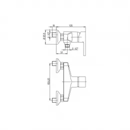 Смеситель для душа PAINI Arena, хром (CR)