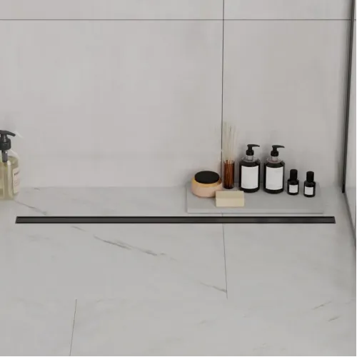 Душевой лоток PAINI Slim Line 800 мм D50, черный матовый