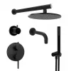 Комплект на 3 потребителя Cox PAINI, для ванны/душа, черный брашированный PVD