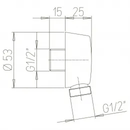 Вывод для воды PAINI круглый, черный брашированный PVD (PZ)