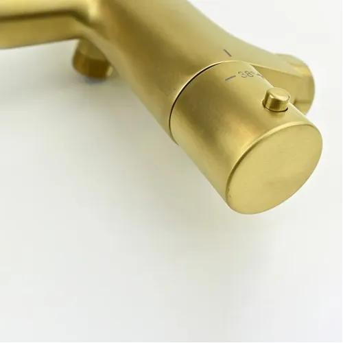 Смеситель для ванны и душа PAINI Cox термостат, брашированное золото PVD (PJ)