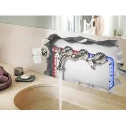 Смеситель для раковины PAINI ORNELLAIA встраиваемый , хром (CR)