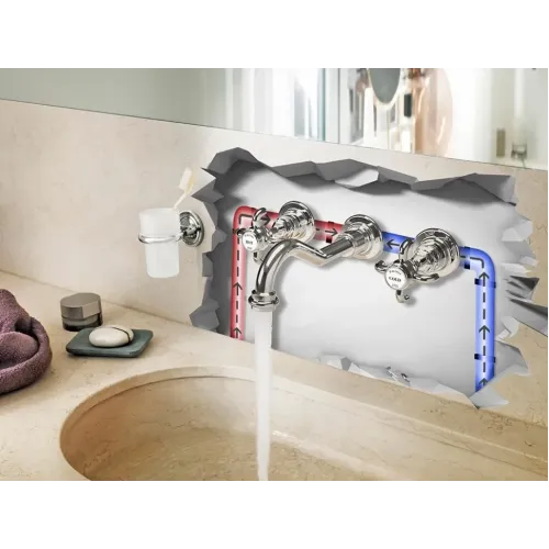 Смеситель для раковины PAINI ORNELLAIA встраиваемый , хром (CR)